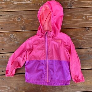 The North Face Vibrant Pink and Purple Hooded Wind Jacket
